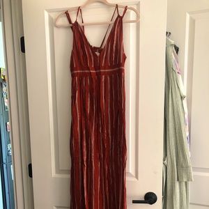 Loft Beach Shimmer Striped Maxi Dress